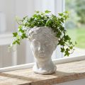 Macetero cabeza de mujer macetero decorativo blanco lavado 15×16×21cm | Floristik24.es