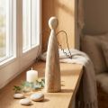Ángel de madera, ángel de la guarda natural, figura de madera moderna H27,5cm | Floristik24.es