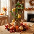 Rama de pera artificial decorativa, amarilla, 75 cm, rama de fruta, decoración de flores artificiales | Floristik24.es