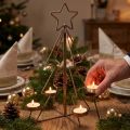 Portavelas árbol de Navidad decoración de mesa bronce Ø27cm H38cm | Floristik24.es