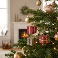 Etiquetas de regalo de papel maché para decoración navideña, 6 cm, 3 unidades | Floristik24.es