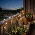 Cadena de luz LED de arroz 40s 3m para exterior blanco cálido | Floristik24.es