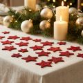 Estrellas decorativas dispersas rojas, mica 4-5cm 40 piezas | Floristik24.es