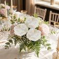 Flor de rosa blanca 17cm 4 piezas | Floristik24.es