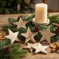 Coconut star nature 5cm 50pcs decoración navideña decoración de mesa | Floristik24.es