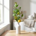 Rama de limón decorativa, flores, fruta, plantas mediterráneas artificiales, H68cm | Floristik24.es