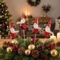Gnomo navideño plug decorativo gnomo Papá Noel 7cm 4 piezas | Floristik24.es