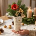 Macetero de reno, decoración de Adviento, decoración de metal, jardinera para Navidad blanco, dorado Al.28cm Ø8.5cm | Floristik24.es