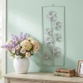 Decoración de golondrina, decoración de pared de metal, pájaros para colgar blanco, plata shabby chic H47,5 cm | Floristik24.es