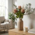 Banksia Proteaceae artificial Blanco-Púrpura L58cm H6cm 3ud | Floristik24.es