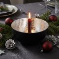 Candelero Negro Plata Candelero Ø13cm H6.5cm | Floristik24.es