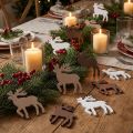 Decoración dispersa Reno navideño Decoración navideña madera 48 piezas | Floristik24.es