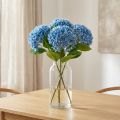 Flores artificiales decoración hortensia artificial azul 69cm | Floristik24.es