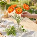 Amapolas artificiales flores de verano naranja Ø7cm L78cm 3uds | Floristik24.es