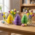 Figuras decorativas panal pollo amarillo verde morado 18,5x12x20cm 3ud | Floristik24.es