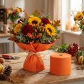 Flor crepe naranja L10cm gramaje 128g/m² L250cm 2ud | Floristik24.es