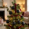 Mini Bolas de Árbol Plástico irrompible negro Ø3cm 14ud | Floristik24.es