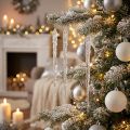 Carámbanos decorativos para colgar decoración de invierno transparente 28,5 cm 3 piezas | Floristik24.es
