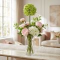 Cebolla ornamental Allium, flor de seda, bola artificial puerro verde Ø20cm L72cm | Floristik24.es