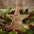 Estrellas de madera decorativas percha decorativa rústica madera decorativa Ø15cm | Floristik24.es
