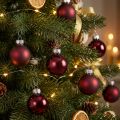 Bolas de cristal Navidad en mix Burdeos Ø3cm 22uds | Floristik24.es