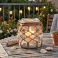 Conchas decorativas de macramé de vidrio decoración de mesa decoración colgante Ø14cm | Floristik24.es