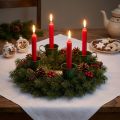 Candelabro cónico Portavelas en taza Verde A6cm 6pzs | Floristik24.es