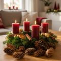 Conos de cicuta pequeños decorativos naturales Adviento 3-4cm 100g | Floristik24.es