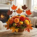 Pin hoja de arce clasificada decoración de otoño 8cm L35cm 12pcs | Floristik24.es