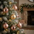 Bolas de cristal bolas navideñas cristal oro rosa Ø4cm 24 uds | Floristik24.es