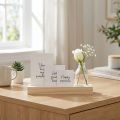 Tarjetero madera Portafotos madera mini florero 25×7,5×12cm | Floristik24.es