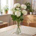 Flores artificiales dalias decorativas artificiales blancas 50cm | Floristik24.es