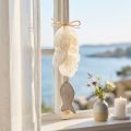 Percha decoración marítima Concha de Capiz con pez blanco 39cm | Floristik24.es
