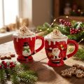 Tazas navideñas taza Papá Noel cerámica 10,5cm 2uds | Floristik24.es
