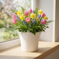 Maceta de plástico “Irys” blanca, Ø17cm, H14cm, 1 unidad. | Floristik24.es