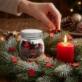 Vaso con estrellas rojo 9cm | Floristik24.es