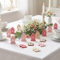Ángel de madera para esparcir rosa, rosa, blanco 4cm 72 piezas | Floristik24.es