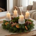 Candelabro blanco antiguo Ø7cm H12cm 4uds | Floristik24.es