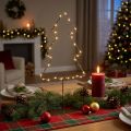 Árbol de Navidad LED, funciona con pilas, decoración de mesa para interiores, 47 cm | Floristik24.es
