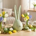 Decoración de Pascua cabeza de conejo craquelado oro verde menta 16,5x16x40cm | Floristik24.es