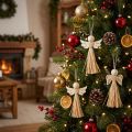 Ángel de navidad decoración del árbol de Navidad ángel rafia 11cm 12 piezas | Floristik24.es