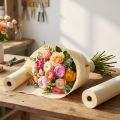 Crepe de flores crema champagne A10cm L250cm 2uds | Floristik24.es
