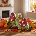 Tortuga decoración agárico de mosca decoración verde rojo 10cm 2ud | Floristik24.es