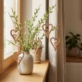 Corazón de madera corazones de madera natural para colgar 8×11cm 4uds | Floristik24.es