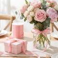 Cinta para decorar regalos, perfecta para ocasiones especiales, rosa, 10 mm, 250 m | Floristik24.es