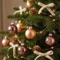 Bolas navideñas vaso rosa albaricoque mix mini Ø3cm 22uds | Floristik24.es