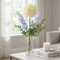 Cebolla ornamental artificial Allium crema blanca Ø18cm L90cm | Floristik24.es