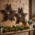 Estrellas decorativas para colgar estrellas de sauce natural 48cm 2ud | Floristik24.es