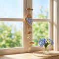 Pez de madera para colgar campana natural azul blanco H46cm | Floristik24.es