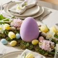 Decoración de huevos de Pascua (2.ª opción): plástico flocado morado de 20 cm. | Floristik24.es